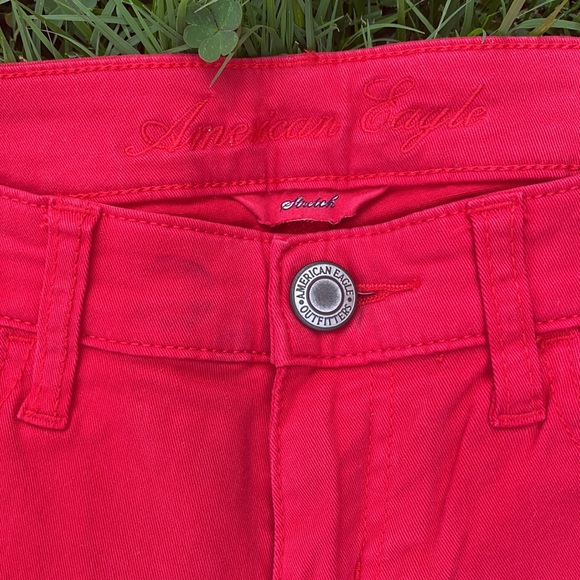Perfect elegant cherry red jeans - Picture 2 of 3